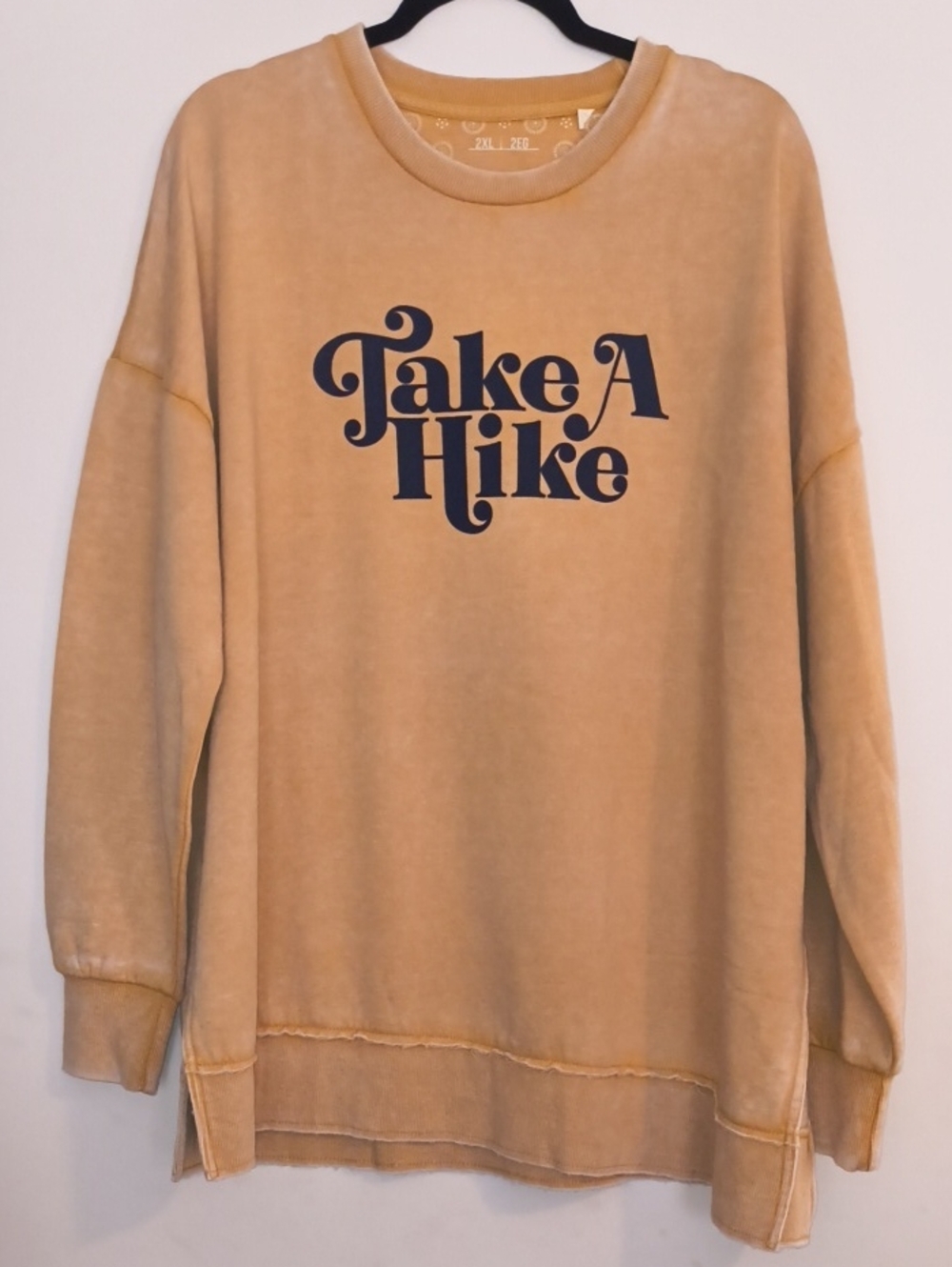 NWT Take A Hike Women's Tan Crewneck Sweatshirt Size 2X